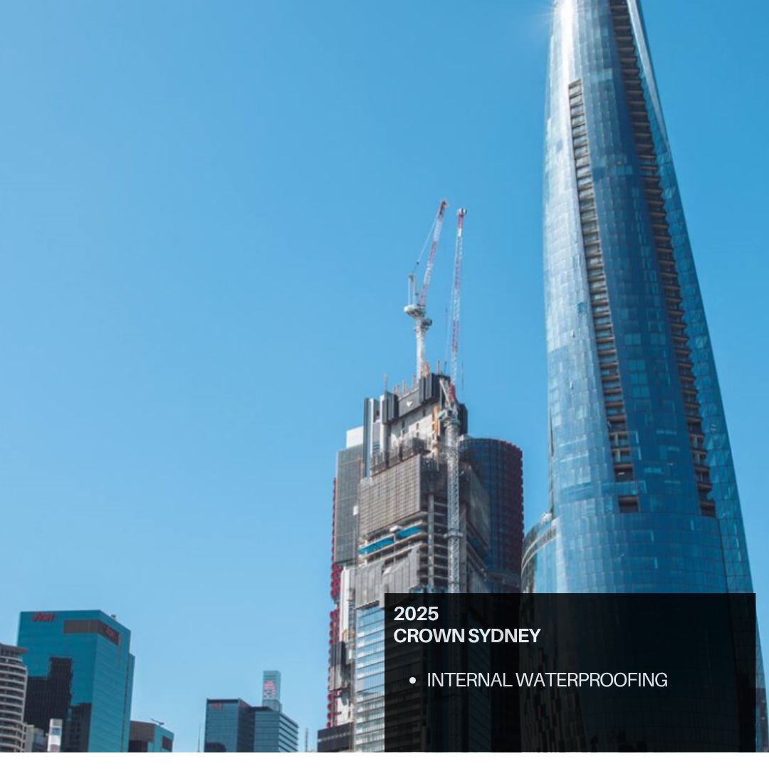 Crown Sydney internal waterproofing