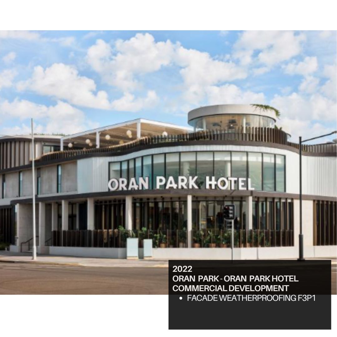 Oran Park Hotel facade weatherproofing
