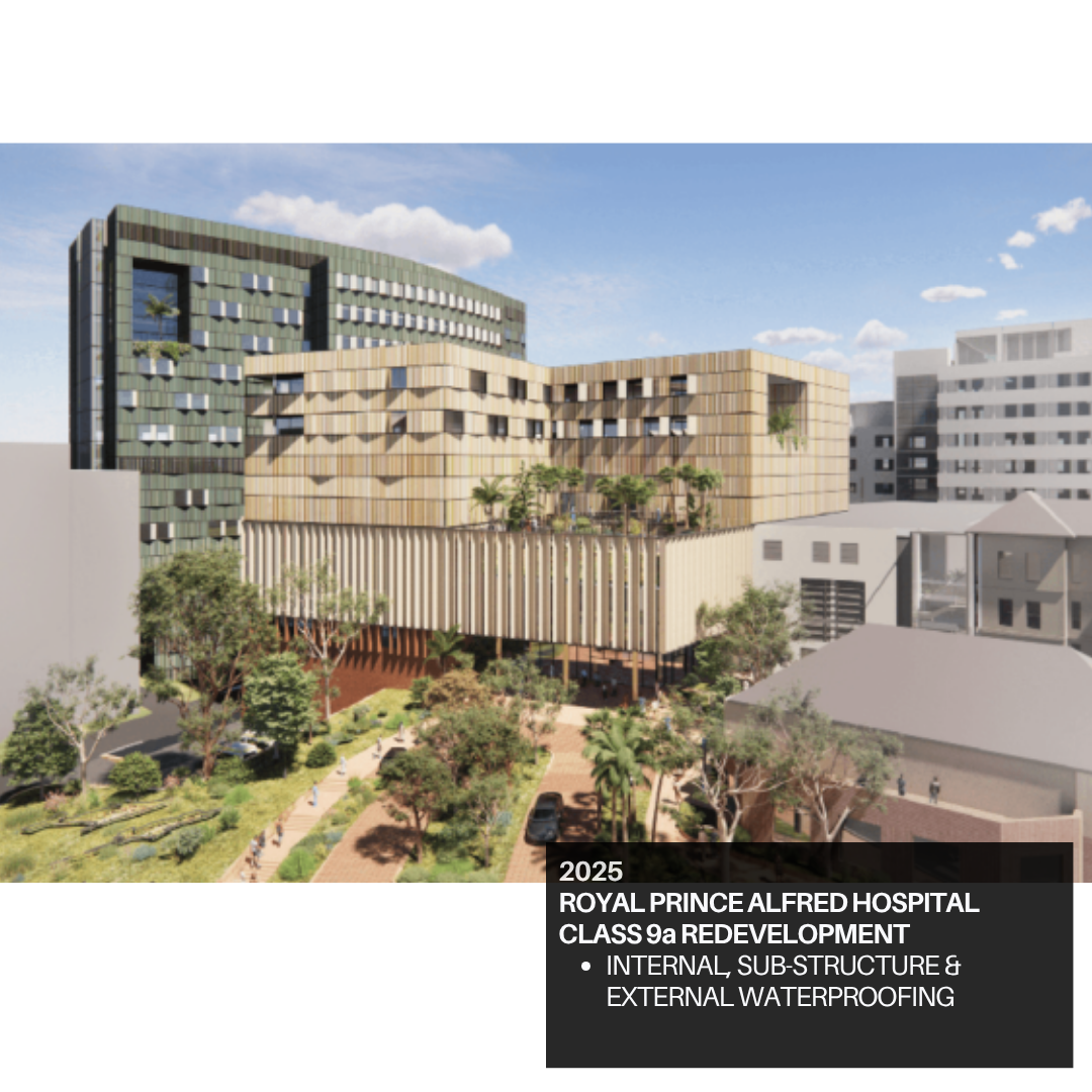 RPA Hospital redevelopment waterproofing consultancy